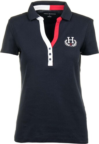 Tommy Hilfiger dámské polo tričko modré TH21 - GLAMI.cz