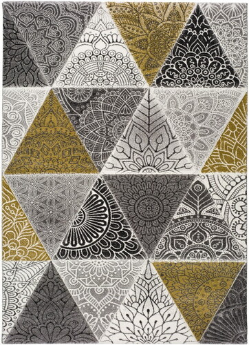 Bonami Šedo-žlutý koberec Universal Amy Grey, 120 x 170 cm - GLAMI.cz
