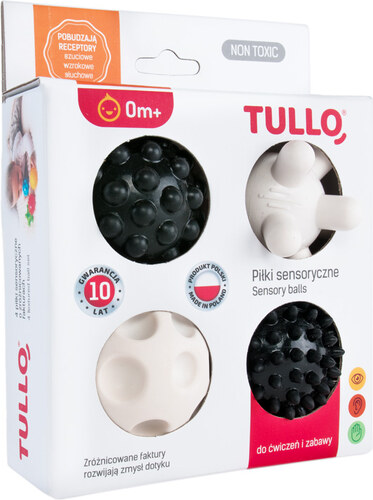 PROFIBABY TULLO Baby balónky gumové stimulační černobílé set 4ks pro  miminko - GLAMI.cz