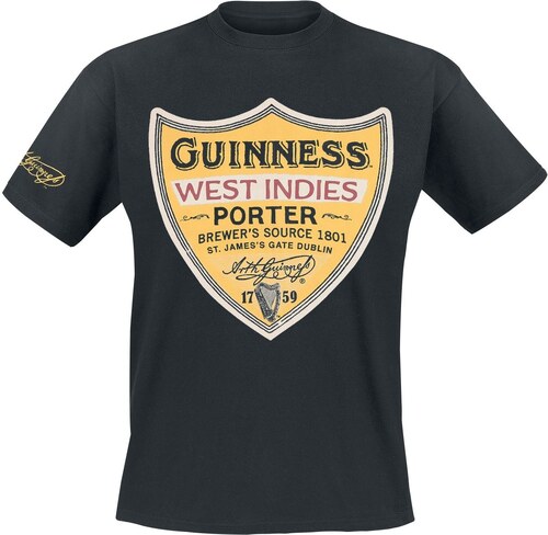 Guinness - Guinness West Indies Porter Etikett - Tričko - černá - GLAMI.cz