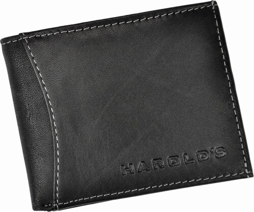 Malá černá kožená peněženka Harolds 5504 - GLAMI.cz