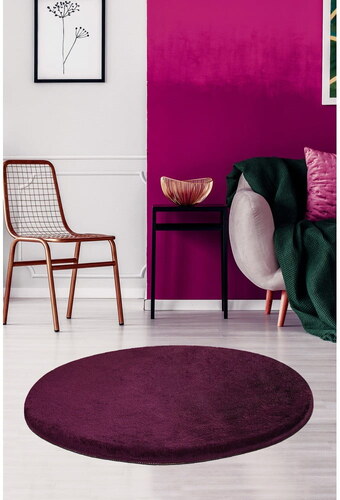 Bonami Tmavě fialový koberec Milano, ⌀ 90 cm - GLAMI.cz