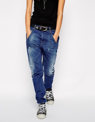 Diesel Fayza Boyfriend Jeans - Blue - GLAMI.cz