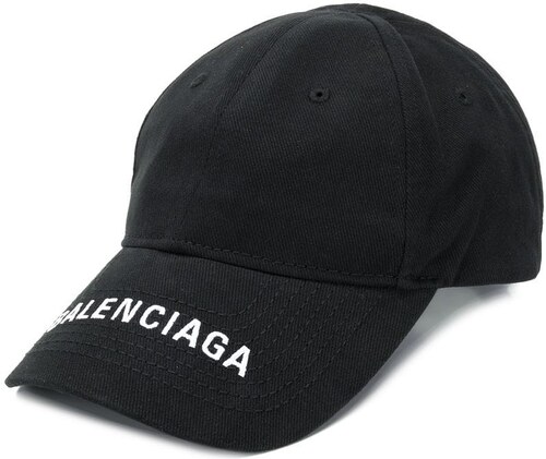 Balenciaga logo embroidered cap - Black - GLAMI.cz