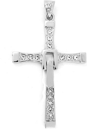 BM Jewellery Pánský přívěsek křížek Vin Diesel 4,8 cm chirurgická ocel  S853105 - GLAMI.cz