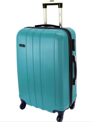 Cestovní kufr RGL 740 světle modrý metal - střední - GLAMI.cz