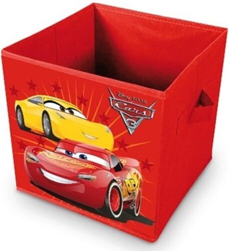 Eli Úložný box na hračky / koš na hračky Auta - Blesk McQueen - Cars -  Disney - 28 x 28 x 28 cm - GLAMI.cz