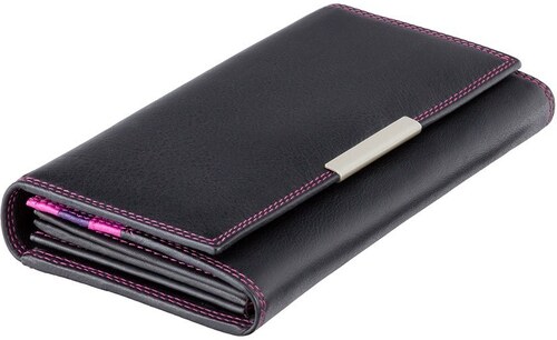 Visconti dámská kožená peněženka černá a růžová s RFID - GLAMI.cz