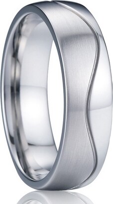 Pánský ocelový prsten, šíře 6 mm, vel. 62 - GLAMI.cz