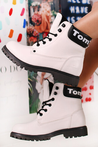 Tom Tailor Bílé kotníkové boty 7990114 - GLAMI.cz
