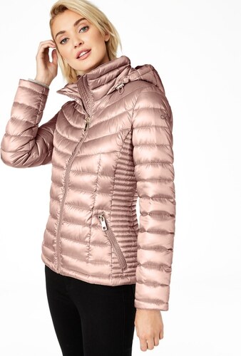Calvin Klein luxusní dámská zimní péřová bunda shine rosewood - GLAMI.cz