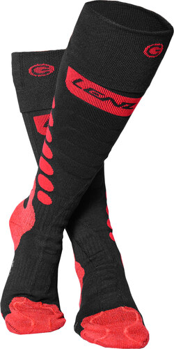 Vyhřívané ponožky Lenz Heat 5.0 Toe Cap+LiPck 1200 Black/Red - GLAMI.cz