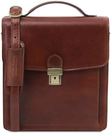 Tuscany Leather David - klasická pánská kožená "crossover" taška přes rameno  - GLAMI.cz