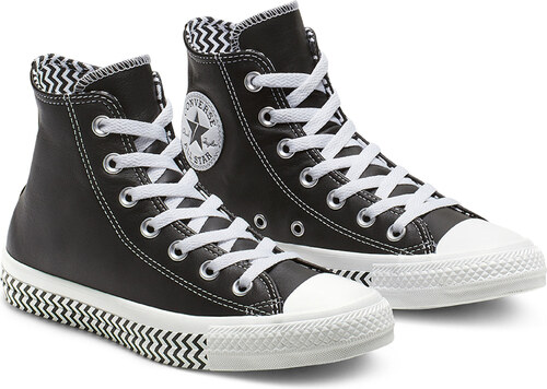 Converse černé kožené tenisky Chuck Taylor All Star Black/White/White - 39  - GLAMI.cz