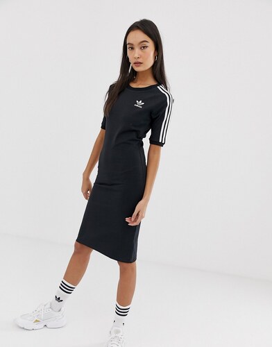 adidas Originals Three Stripe Dress In Black - GLAMI.cz