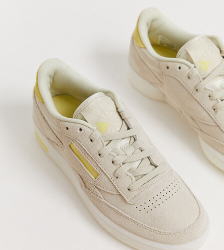 Reebok exclusive to ASOS Suede Club C with neon heel counter-White -  GLAMI.cz