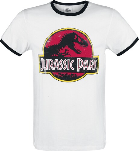 Jurassic Park - Vintage Logo - Tričko - bílá/cerná - GLAMI.cz