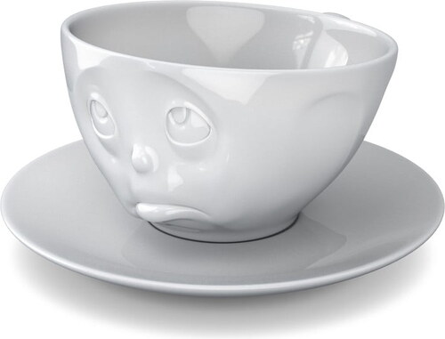 Bonami Bílý porcelánový šálek na kávu 58products Oh please, objem 200 ml -  GLAMI.cz