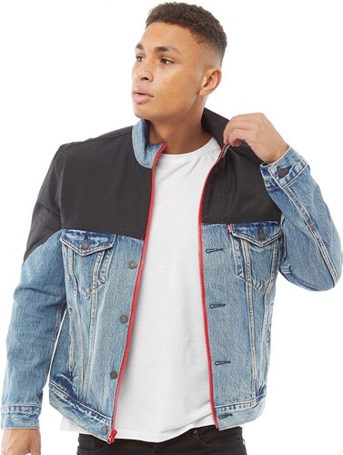 unbasic mockneck trucker jacket