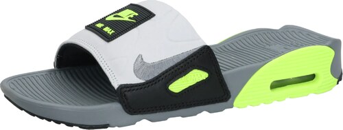 Nike Sportswear Pantofle 'Nike Air Max 90' šedá / černá / svítivě zelená -  GLAMI.cz