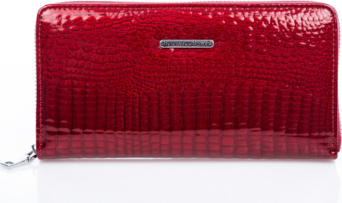 Velká dámská kožená peněženka na zip 5247-2 - červená Jennifer Jones -  GLAMI.cz