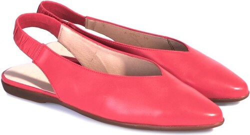 Dámské kožené sandále s volnou patou Wonders A-9902 červená - GLAMI.cz