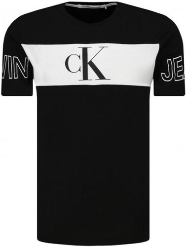Pánské tričko Calvin Klein Jeans černé monogram - GLAMI.cz