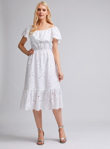 Bílé šaty s madeirou Dorothy Perkins - GLAMI.cz