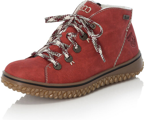 Dámské červené kotníkové boty RIEKER L4232-38 červená W0 L4232-38 ROT H/W0  - GLAMI.cz
