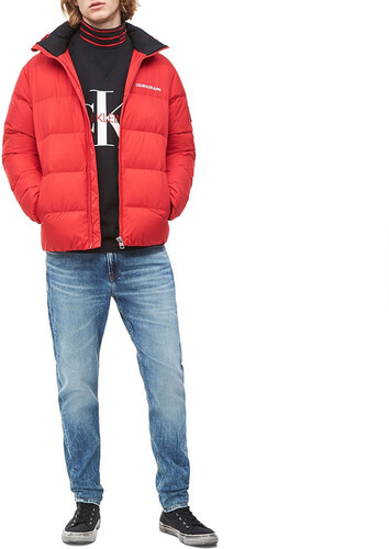 Calvin Klein pánská červená zimní bunda - GLAMI.cz