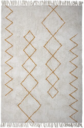 Bloomingville Bavlněný koberec Yellow Ornament 200×140 cm - GLAMI.cz