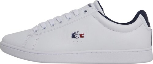 Lacoste Mens Carnaby Evo Tri Trainers White/Navy/Red - GLAMI.cz