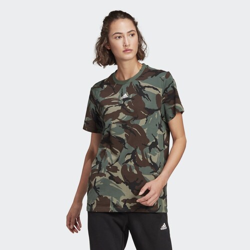 Tričko adidas Essentials Boyfriend Camouflage - GLAMI.cz