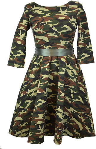 Black Mountain Půlkolové šaty - army Velikost: M - GLAMI.cz