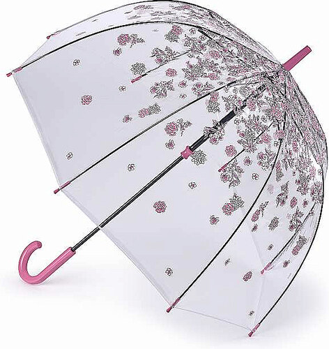 Fulton dámský průhledný holový deštník Birdcage 2 SKETCHY SPRIGS L042 -  GLAMI.cz