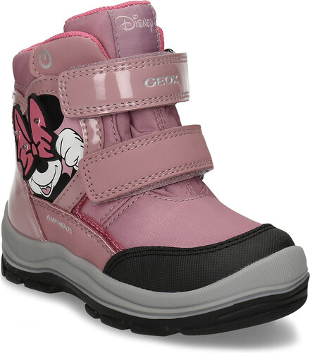 Geox Růžová dívčí zimní obuv s Minnie Mouse - GLAMI.cz
