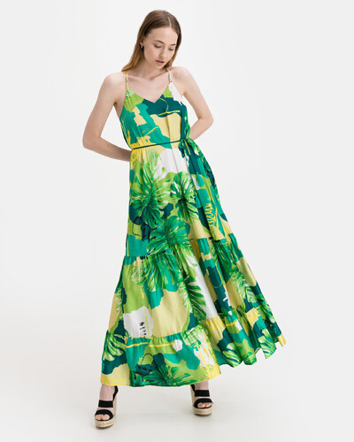 Guess zelené květované šaty Angelica - GLAMI.cz