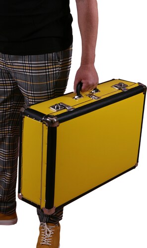 Retro Valise Cestovní kufr LEMON Žlutý 65x45x18cm - GLAMI.cz