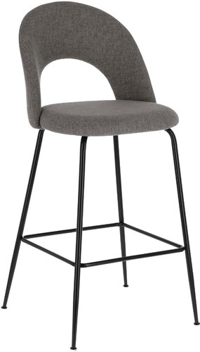 Tmavě šedá látková barová židle Kave Home Mahalia 63 cm - GLAMI.cz