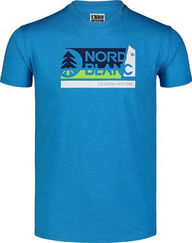 Nordblanc Modré pánské bavlněné tričko WALLON - GLAMI.cz