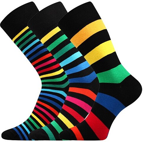 DELINE BLACK barevné trendy ponožky Lonka - GLAMI.cz