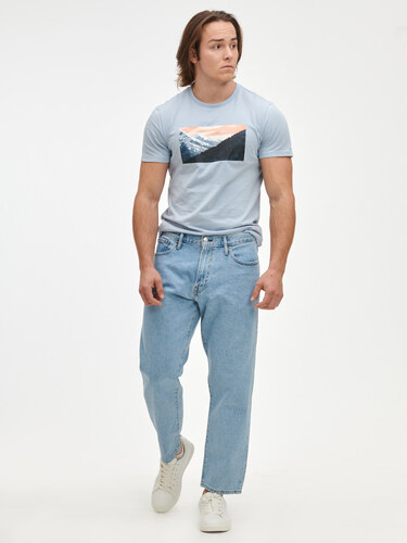 Džíny straight jeans with GapFlex Modrá - GLAMI.cz