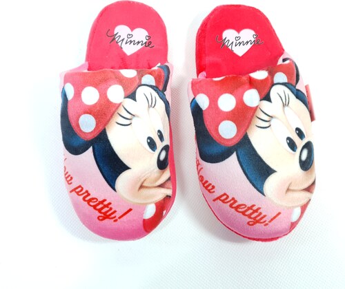 Disney Dívčí dětské pantofle Minnie Mouse 14092 Red - GLAMI.cz