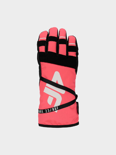 4F Dámské lyžařské rukavice RED253 - neonově lososové - 8,5-9(XL) - GLAMI.cz