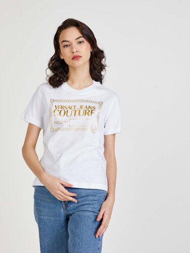 Bílé dámské tričko Versace Jeans Couture - GLAMI.cz