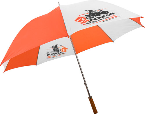 Deštník Impliva Umbrella Orange-White Moto - GLAMI.cz