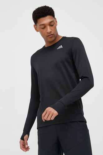 Běžecké triko s dlouhým rukávem adidas Performance Own The Run černá barva  - GLAMI.cz