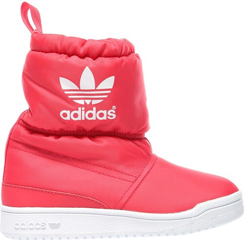 adidas Originals - Nízké dětské kozačky Slip on - červená - GLAMI.cz