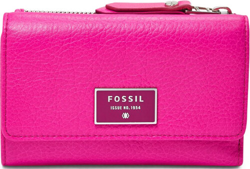 Kožená malá peněženka Fossil multifunction Dawson hot pink - Outlet -  GLAMI.cz
