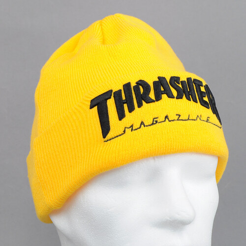 Thrasher Embroidered Logo Beanie žlutý - GLAMI.cz